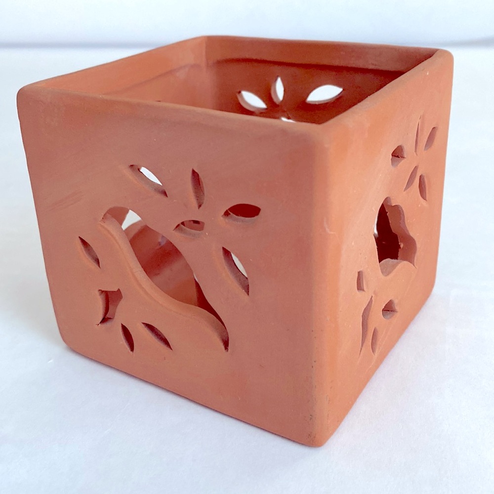 Terracotta Bird Tea Candle Holder